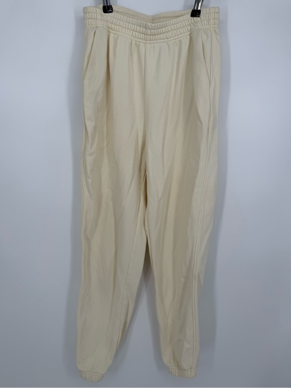 CALIA Cream Fleece Jogger Sweatpants — Size Small